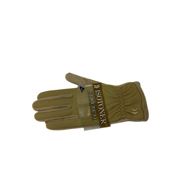 Isotoner lycra stretch gloves new tan 2009 rn#22605 - Picture 1 of 5